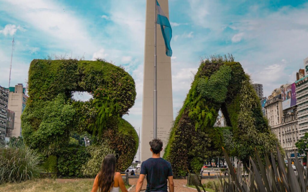 Danni & Fede with the BA sign