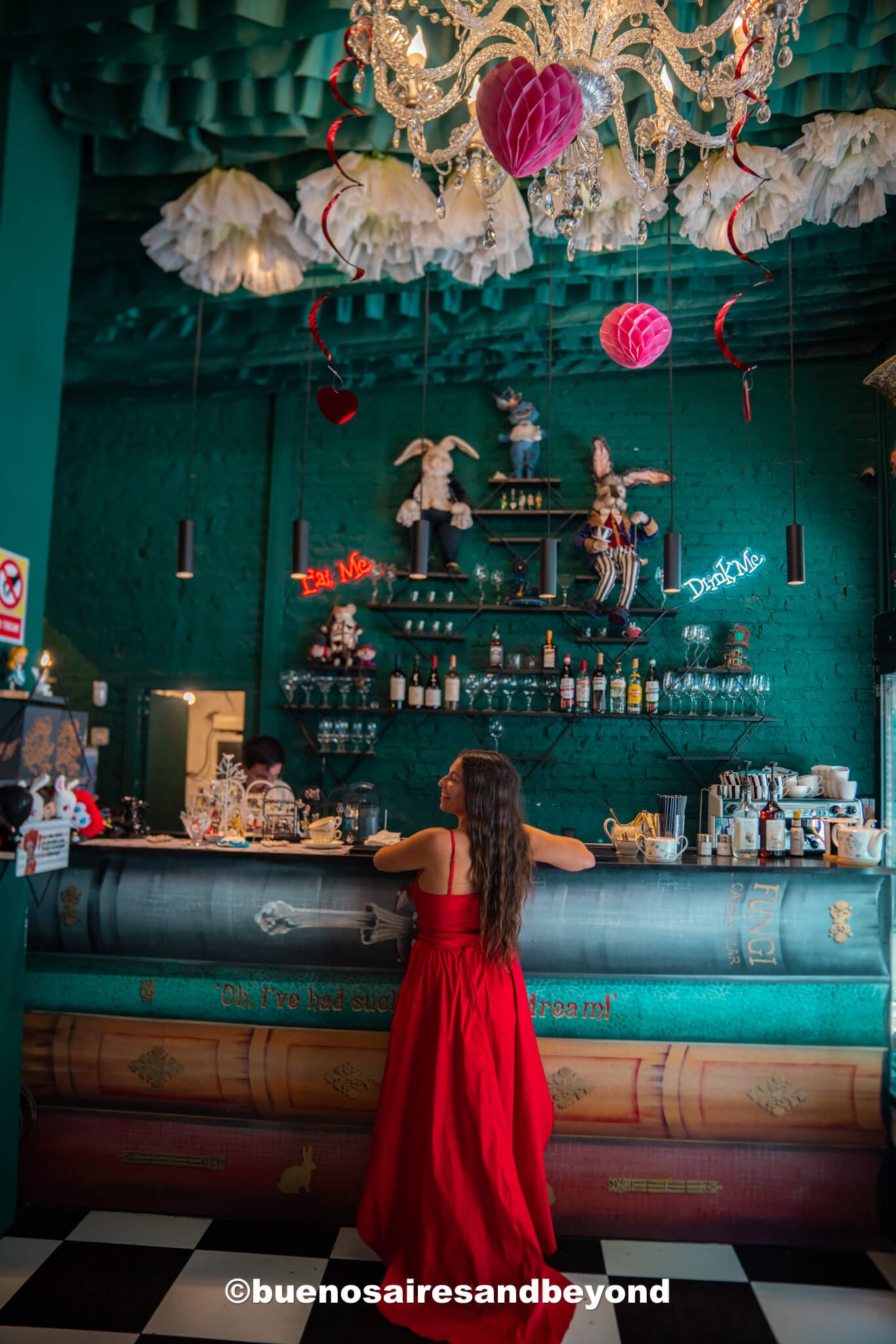 Alice in Wonderland themed cafe - things to do in Buenos Aires when it rains