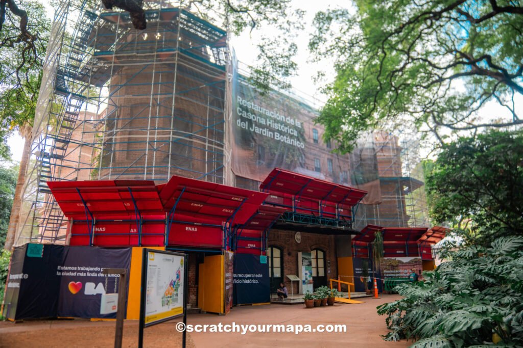 main building of the Buenos Aires Botanical Gardens